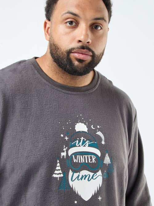 Ensemble pyjama long imprimé Noël - 2 pièces - Kiabi