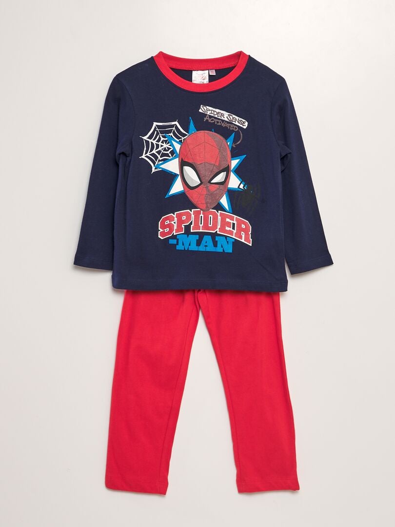 Ensemble pyjama long imprimé 'Spider-man' Bleu - Kiabi