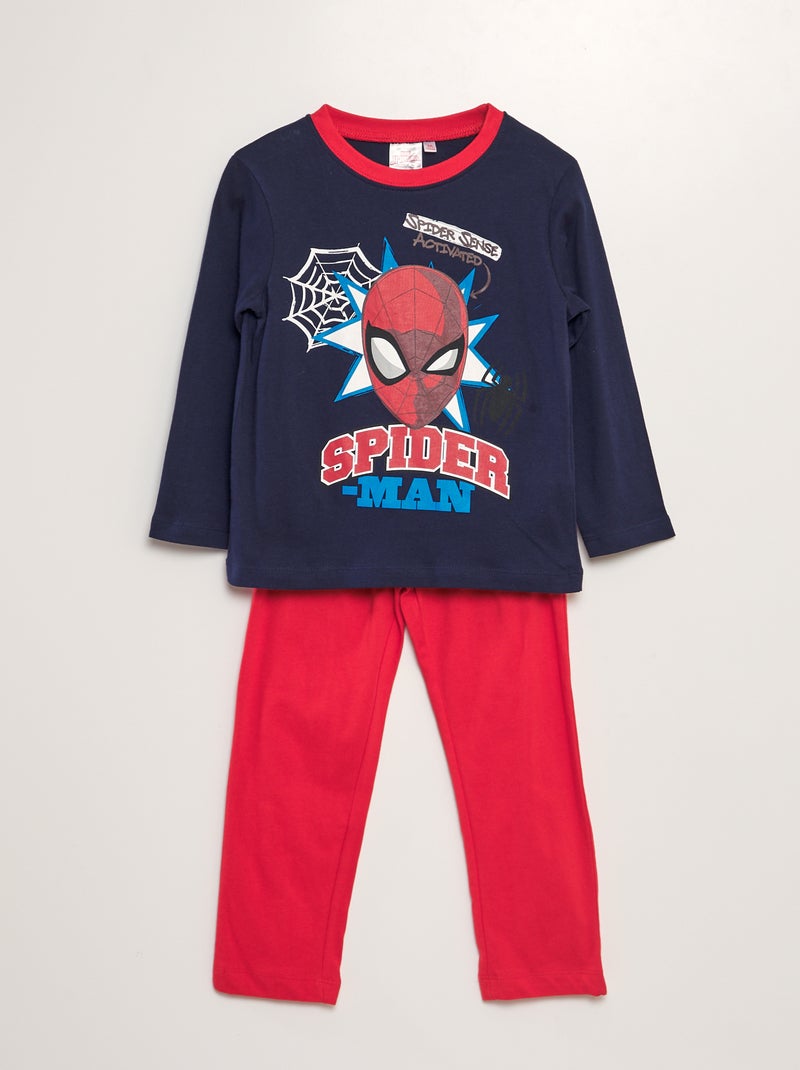 Ensemble pyjama long imprimé 'Spider-man' Bleu - Kiabi