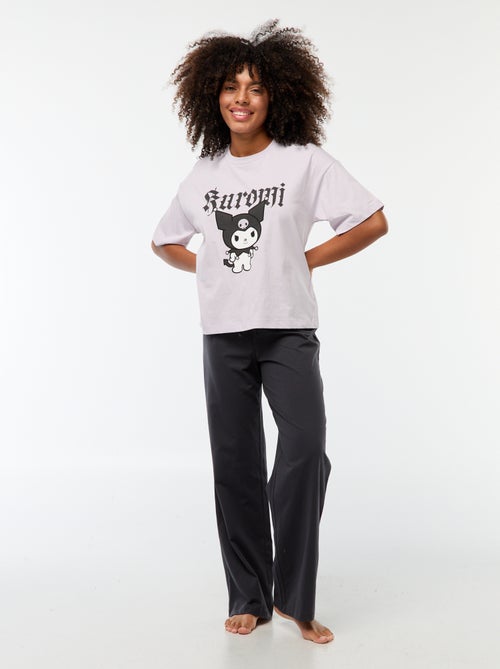 Ensemble pyjama long 'Kuromi' - 2 pièces - Kiabi