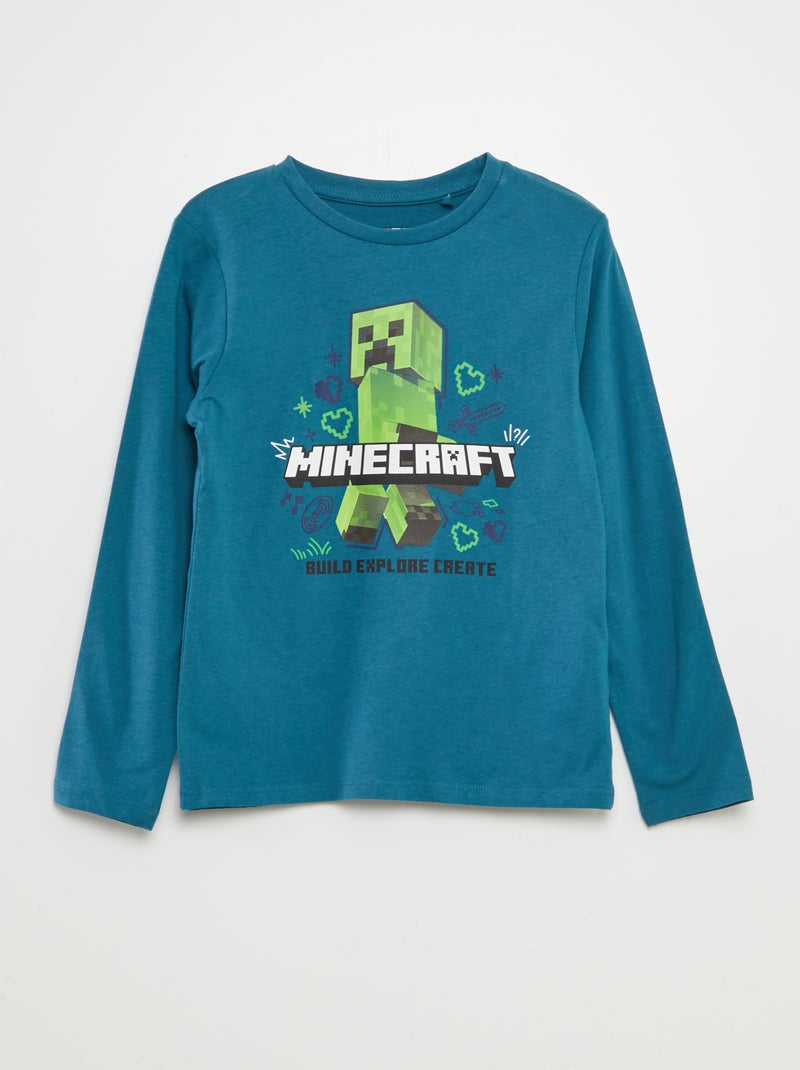 Ensemble pyjama long 'Minecraft' - 2 pièces Vert - Kiabi