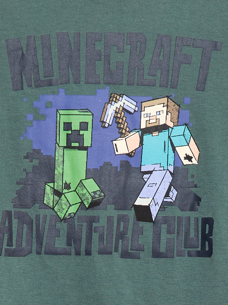 Ensemble pyjama long 'Minecraft' - 2 pièces Vert - Kiabi