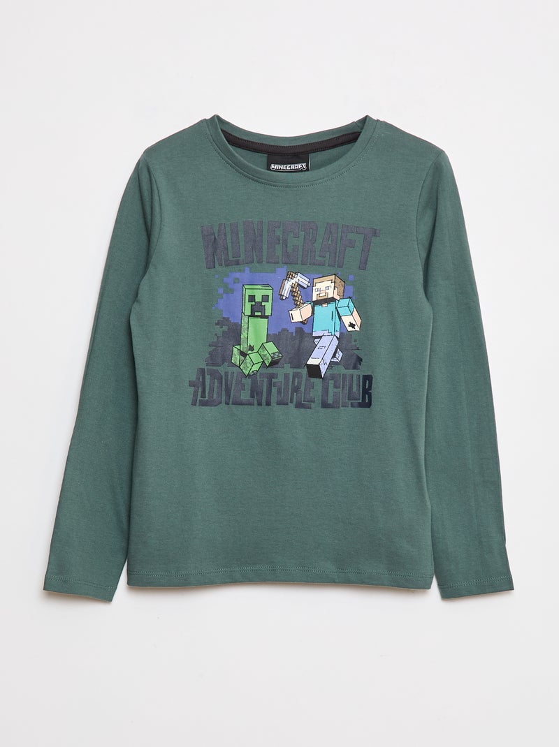 Ensemble pyjama long 'Minecraft' - 2 pièces Vert - Kiabi