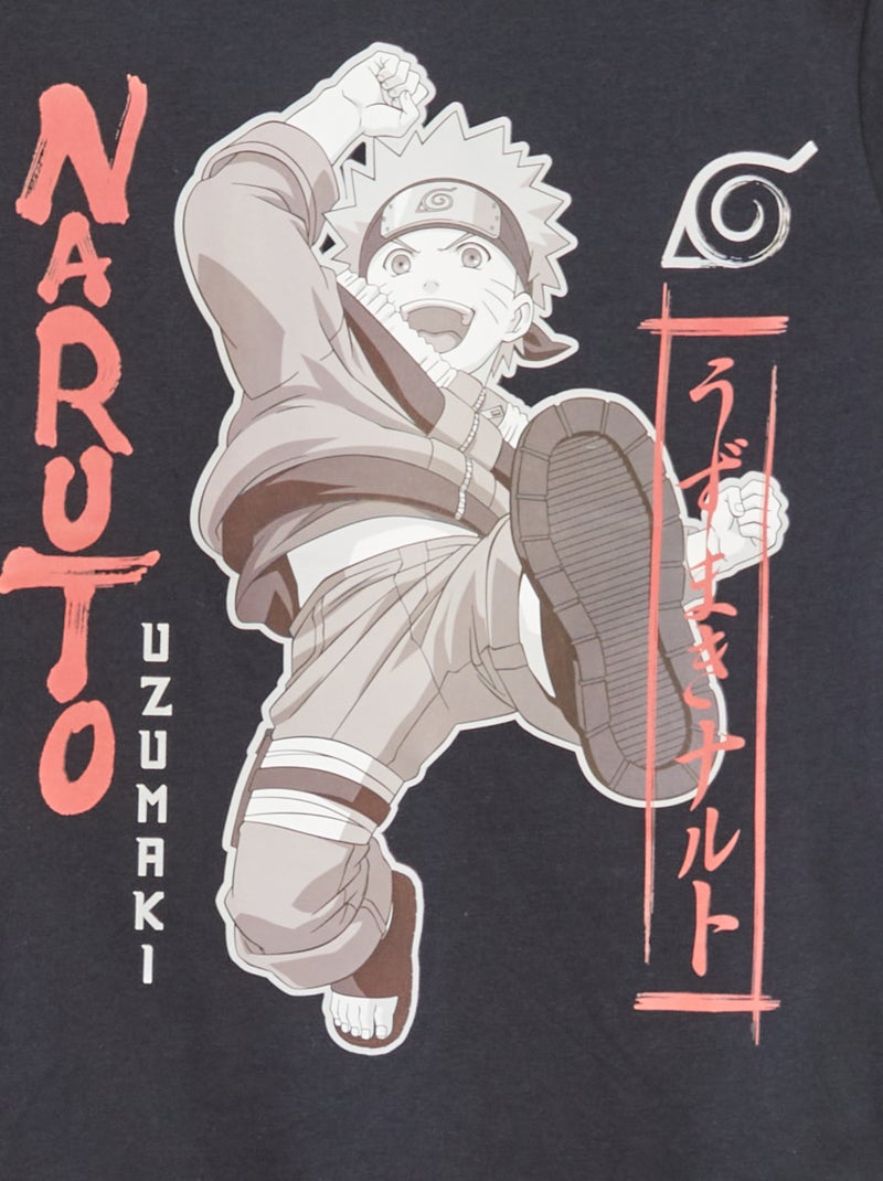 Ensemble pyjama long 'Naruto' t-shirt + pantalon - 2 pièces GRIS - Kiabi