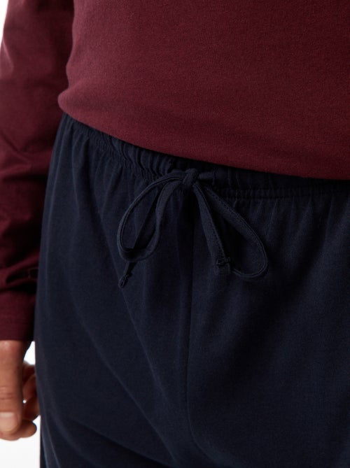 Ensemble pyjama long pantalon + t-shirt - 2 pièces - Kiabi