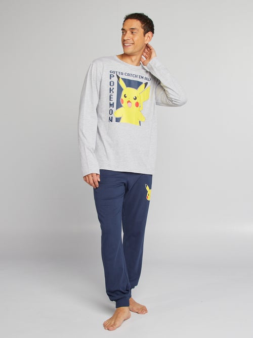 Ensemble pyjama long 'Pikachu' - 2 poches - Kiabi