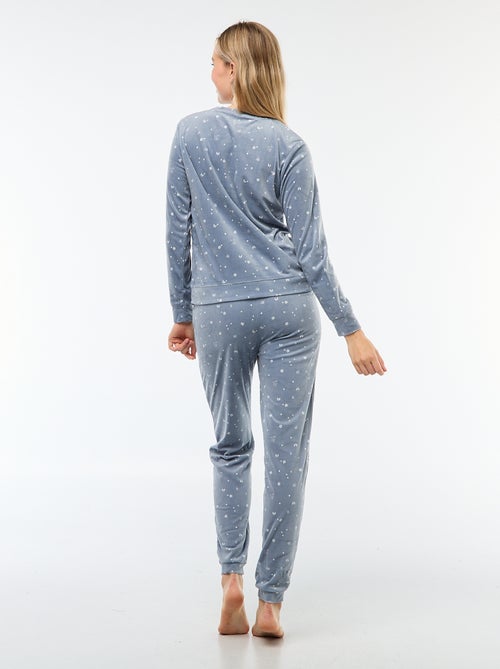 Ensemble pyjama long polaire t-shirt + pantalon -  2 pièces - Kiabi