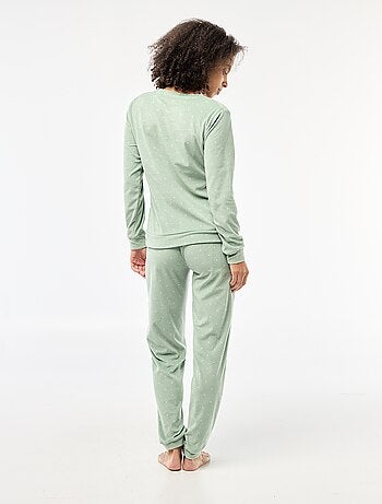 Ensemble pyjama long polaire t-shirt + pantalon - 2 pièces