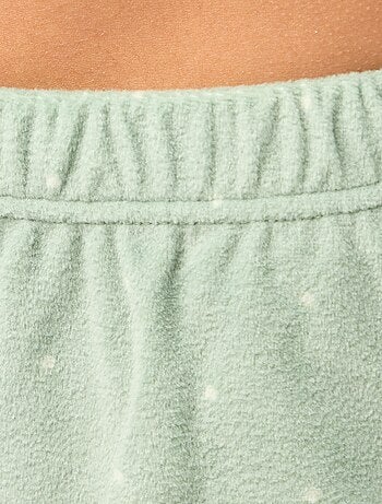 Ensemble pyjama long polaire t-shirt + pantalon - 2 pièces