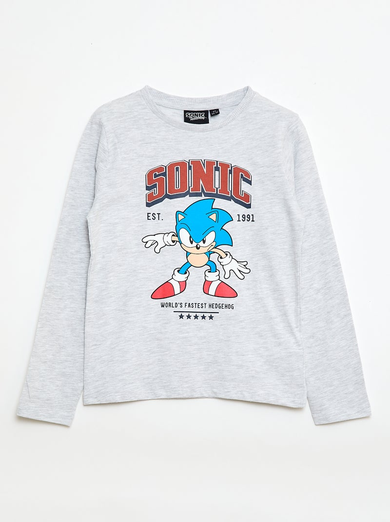 Ensemble pyjama long 'Sonic' - 2 pièces Bleu - Kiabi