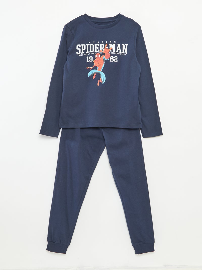 Ensemble pyjama long 'Spider-man' - 2 pièces Bleu - Kiabi