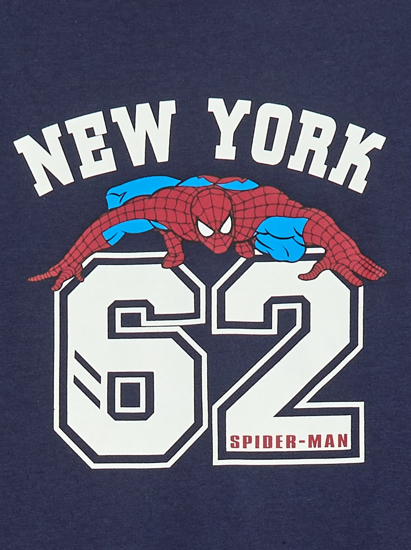 Ensemble pyjama long 'Spider-Man' 'Marvel' - 2 pièces Bleu - Kiabi