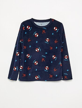 Ensemble pyjama long 'Spiderman' en polaire - 2 pièces