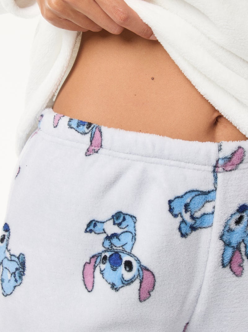 Ensemble pyjama long 'Stitch' 'Disney' en polaire - 2 pièces Bleu - Kiabi