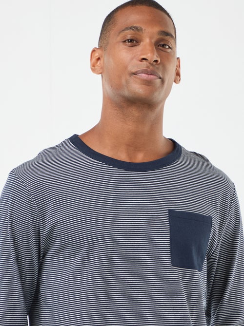 Ensemble pyjama long t-shirt + pantalon - 2 pièces - Kiabi