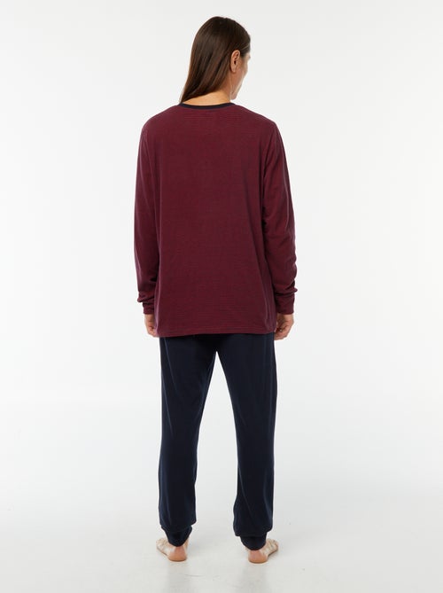 Ensemble pyjama long t-shirt + pantalon - 2 pièces - Kiabi