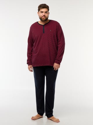 Ensemble pyjama long t-shirt + pantalon - 2 pièces