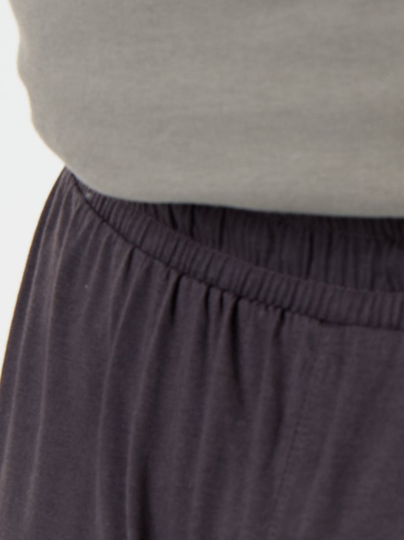 Ensemble pyjama long t-shirt + pantalon - 2 pièces Gris - Kiabi