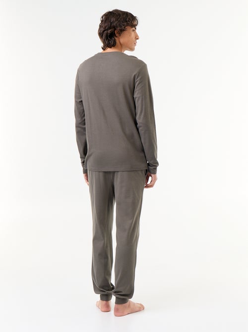 Ensemble pyjama long t-shirt + pantalon - 2 pièces - Kiabi