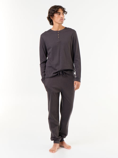 Ensemble pyjama long t-shirt + pantalon - 2 pièces - Kiabi
