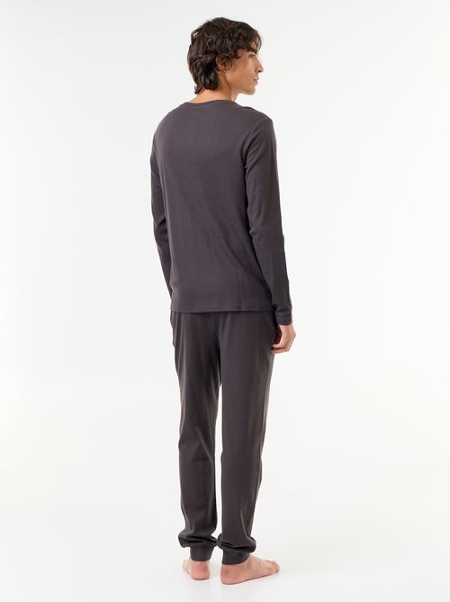 Ensemble pyjama long t-shirt + pantalon - 2 pièces - Kiabi