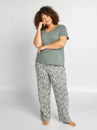 Ensemble pyjama long t-shirt + pantalon - 2 pièces