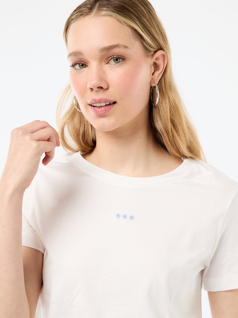 Ensemble pyjama long t-shirt + pantalon à carreaux -  2 pièces Bleu - Kiabi
