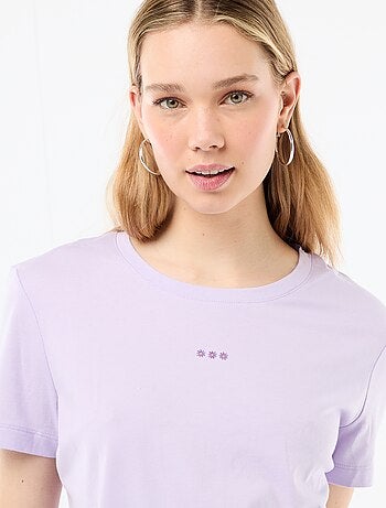 Ensemble pyjama long t-shirt + pantalon à carreaux - 2 pièces