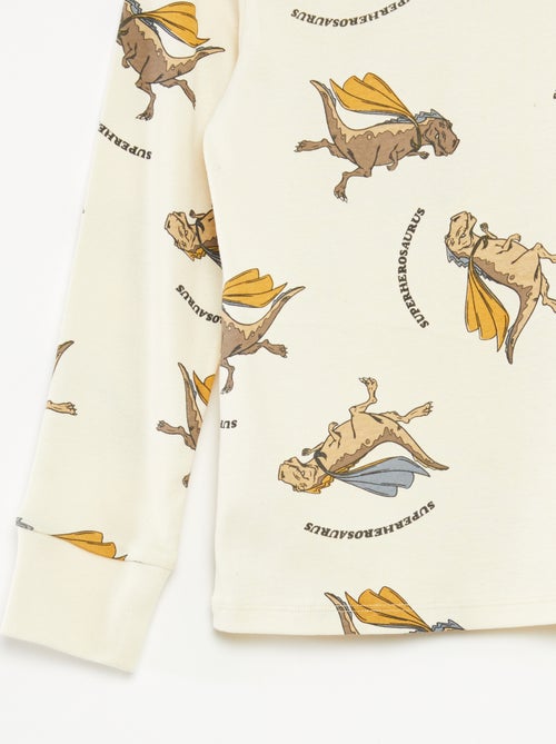 Ensemble pyjama long t-shirt + pantalon avec motif all over - Kiabi