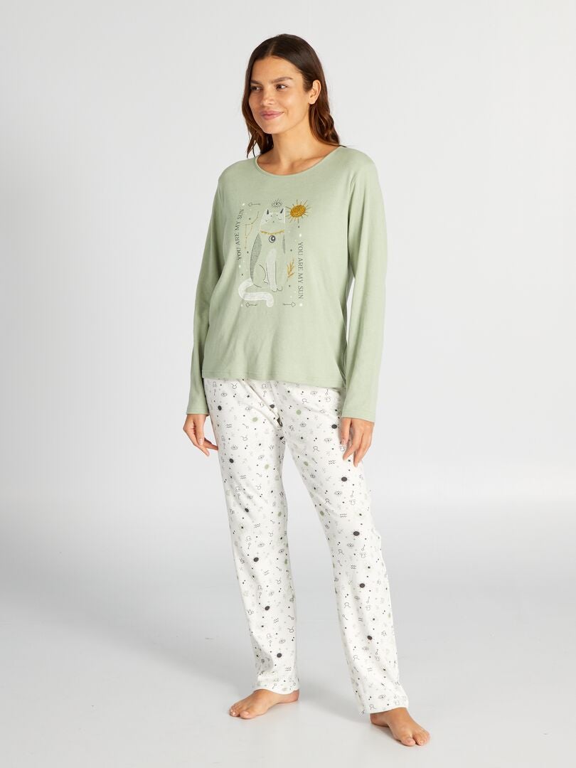 Pyjama long en jersey - 2 pièces