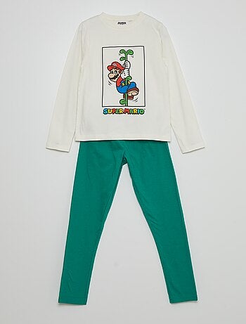 Ensemble pyjama long t-shirt + pantalon  'Super Mario' 'Nintendo' - 2 pièces