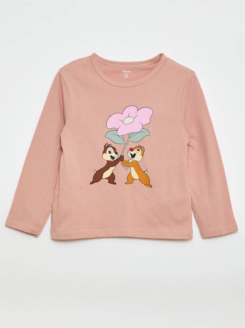 Ensemble pyjama long 'Tic Tac' 'Disney' - 2 pièces Rose - Kiabi