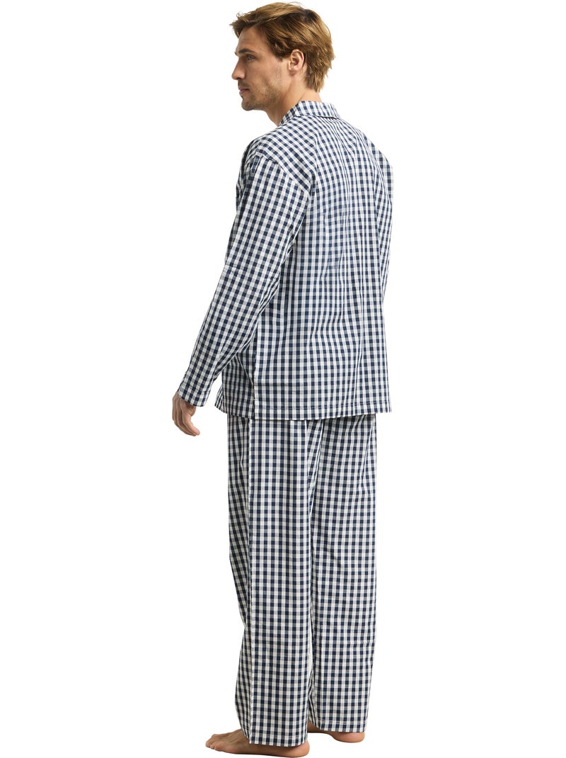 Ensemble pyjama manches longues Dim Woven Bleu foncé - Kiabi