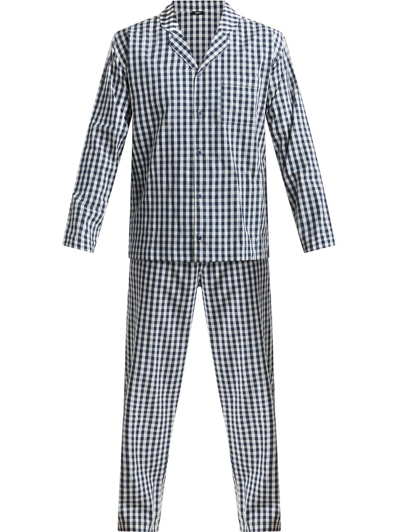 Ensemble pyjama manches longues Dim Woven Bleu foncé - Kiabi