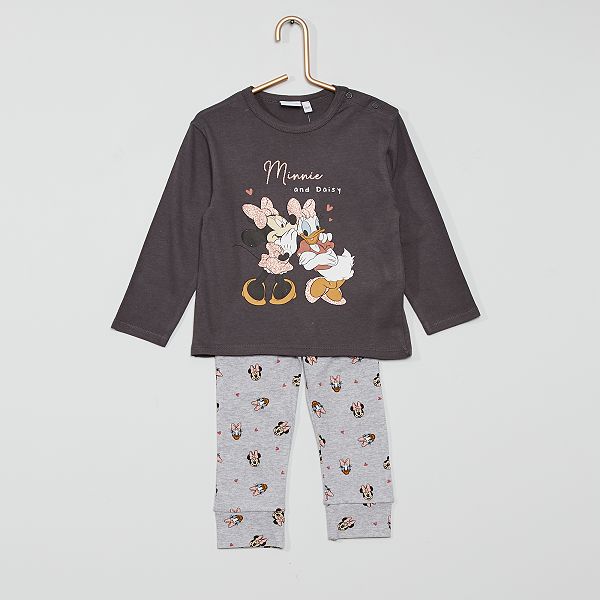 Ensemble Pyjama Minnie De Disney Bebe Fille Gris Kiabi 12 00