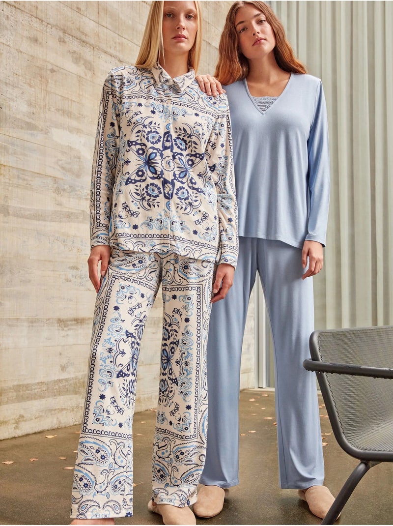 Ensemble pyjama monochrome Ciel - Kiabi