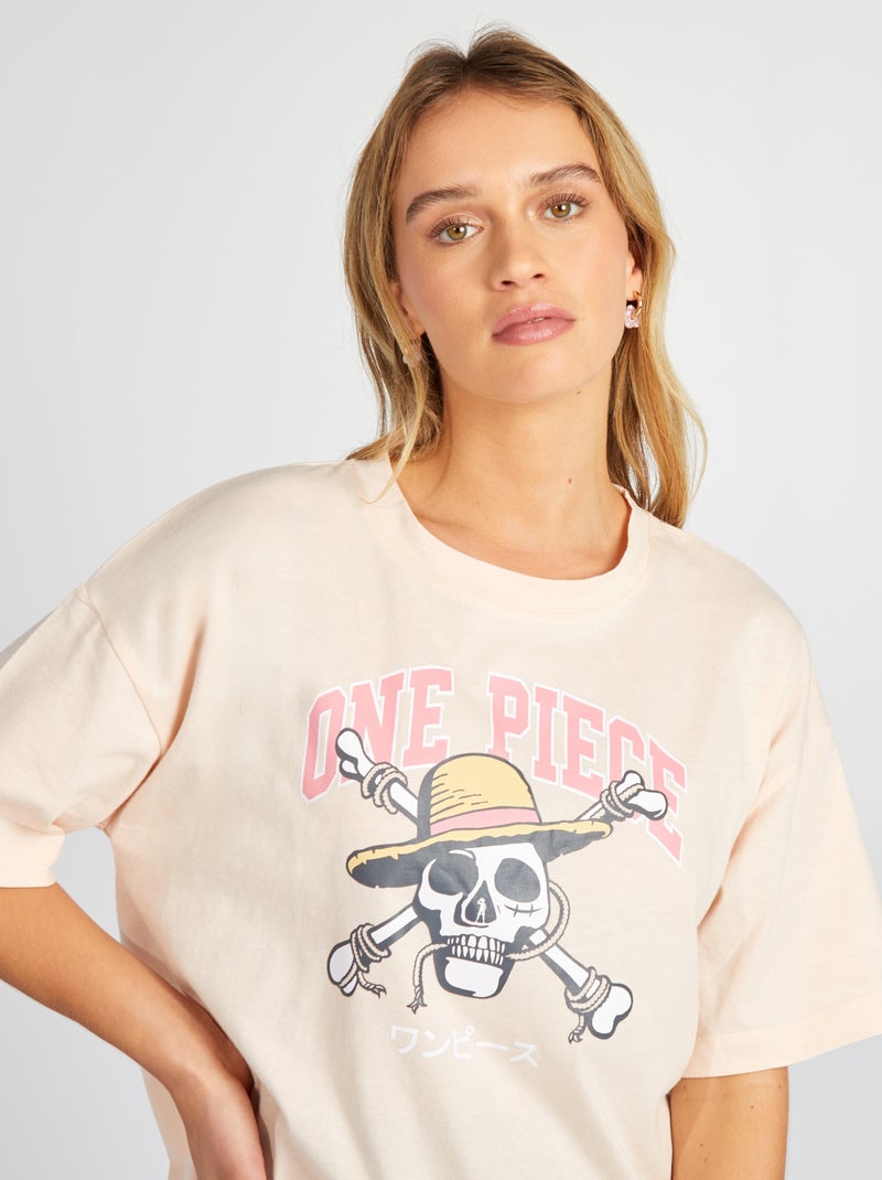 Ensemble pyjama  'One Piece' t-shirt + legging - 2 pièces Rose - Kiabi