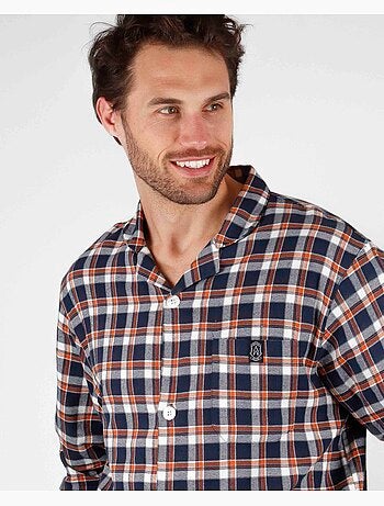 Ensemble pyjama ouvert à manches longues et à carreaux montagneux ADMAS CLASSIC pour homme