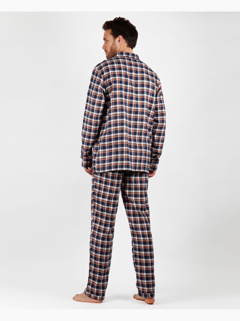 Ensemble pyjama ouvert à manches longues et à carreaux montagneux ADMAS CLASSIC pour homme Gris foncé - Kiabi