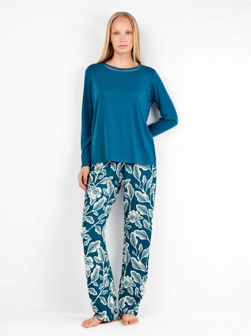 Ensemble pyjama pantalon contraste - Kiabi Ensemble pyjama pantalon contraste - Kiabi