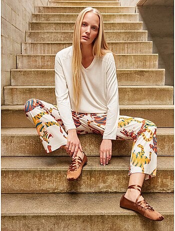 Ensemble pyjama pantalon imprimé tigres