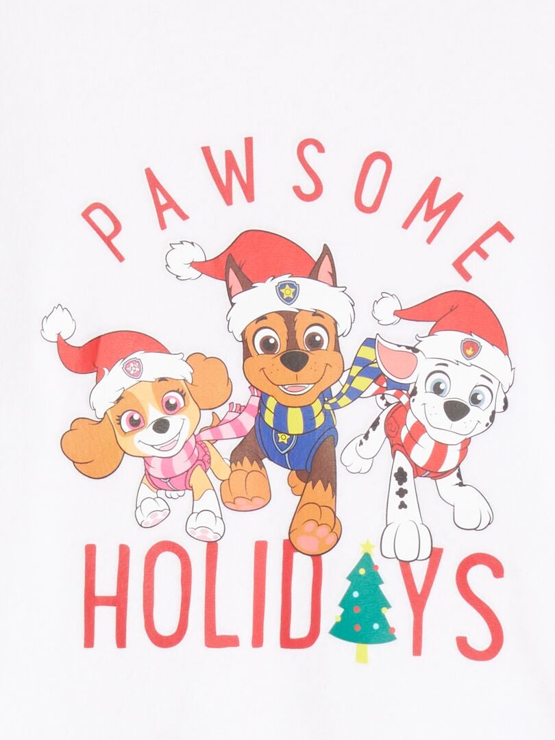 Pyjama La Pat' Patrouille  Hiver Velours Garçon Merry Christmas Chase