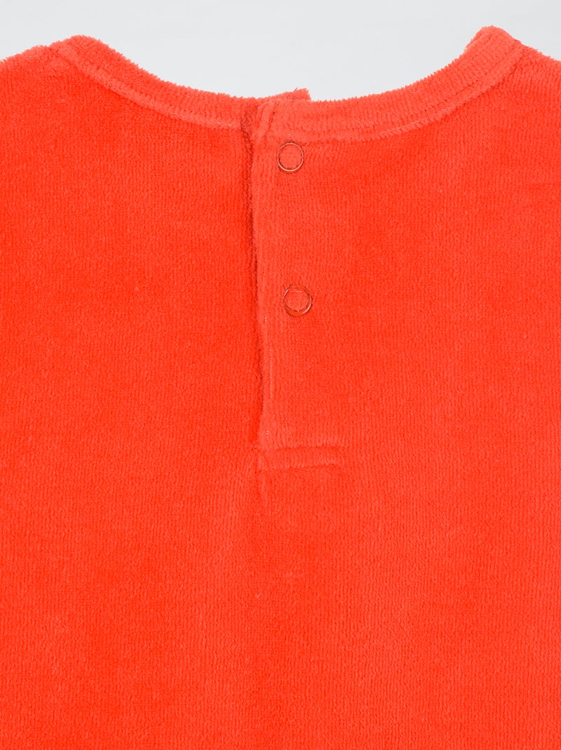 Ensemble pyjama 'Pat' Patrouille' long T-shirt + pantalon en velours - 2 pièces Rouge - Kiabi