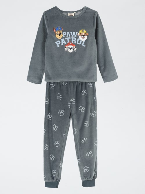 Ensemble pyjama 'Pat' Patrouille' long T-shirt + pantalon en velours - 2 pièces - Kiabi