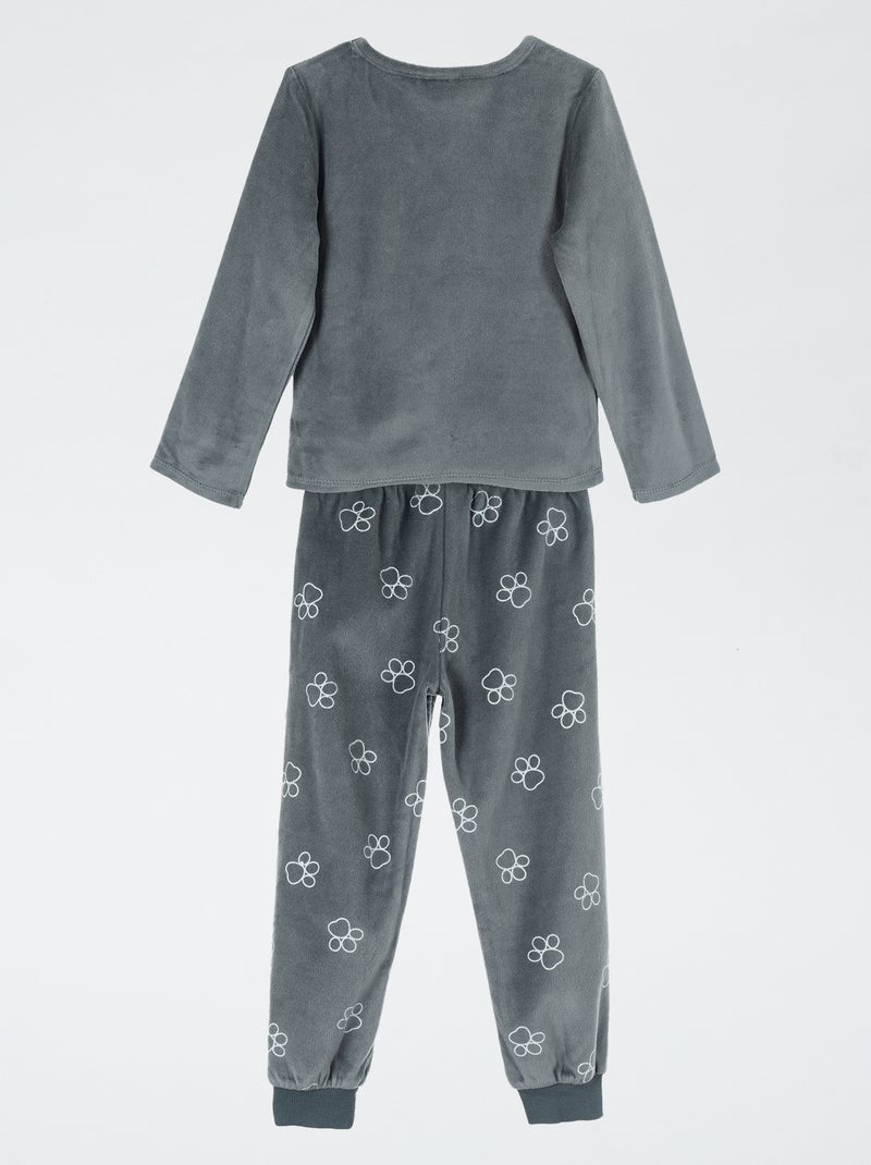 Ensemble pyjama 'Pat' Patrouille' long T-shirt + pantalon en velours - 2 pièces Vert - Kiabi