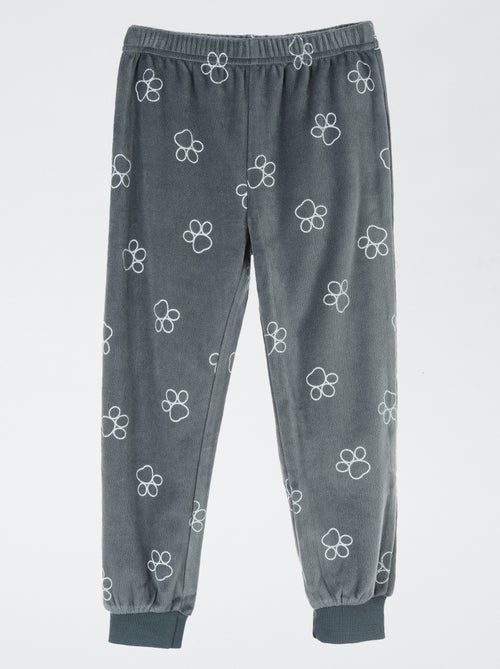 Ensemble pyjama 'Pat' Patrouille' long T-shirt + pantalon en velours - 2 pièces - Kiabi