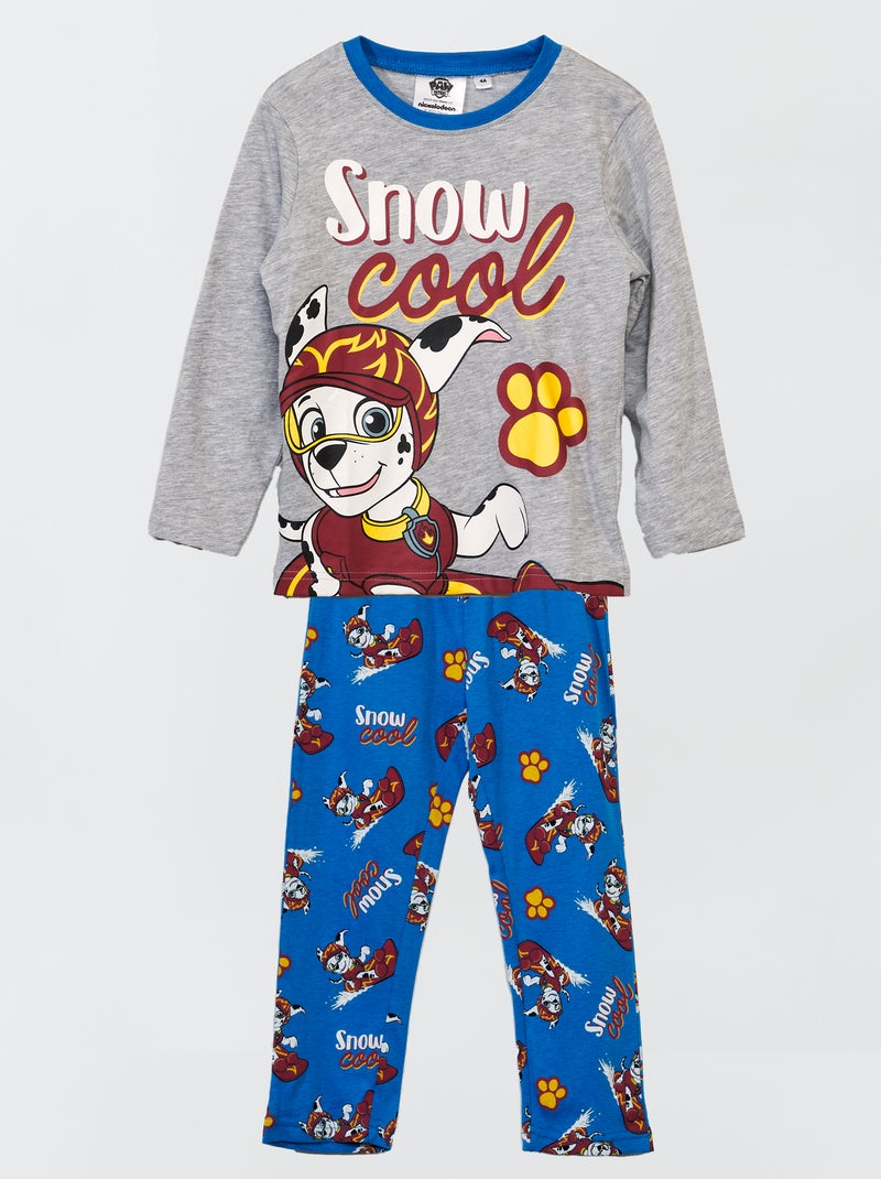 Ensemble pyjama 'Pat'Patrouille' t-shirt + pantalon - 2 pièces gris/bleu - Kiabi