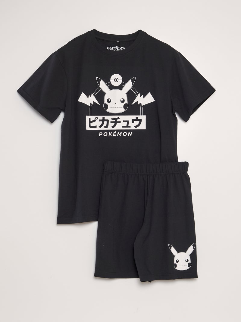 Ensemble pyjama 'Pokemon' - 2 pièces noir - Kiabi