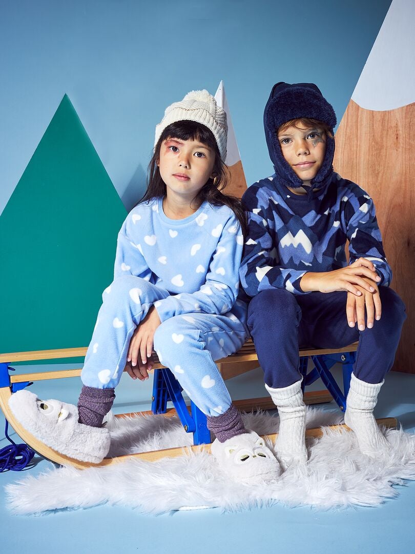 Plaid 'Pyjamasque' en polaire - bleu - Kiabi - 7.00€