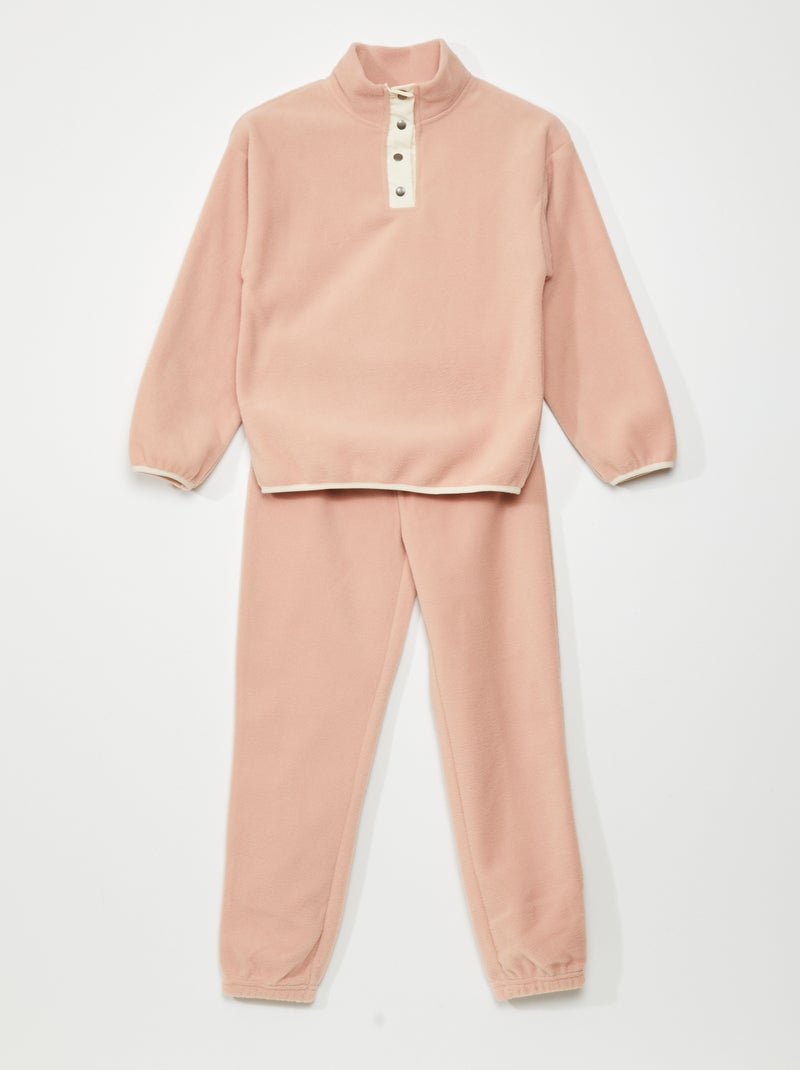 Ensemble pyjama polaire - 2 pièces Rose - Kiabi
